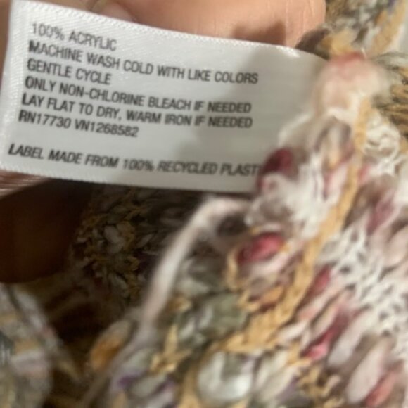 Knox Rose Women's Open Boho Hippie Cottage Core Cardigan Cozy Sweater - Size M - Picture 5 of 6